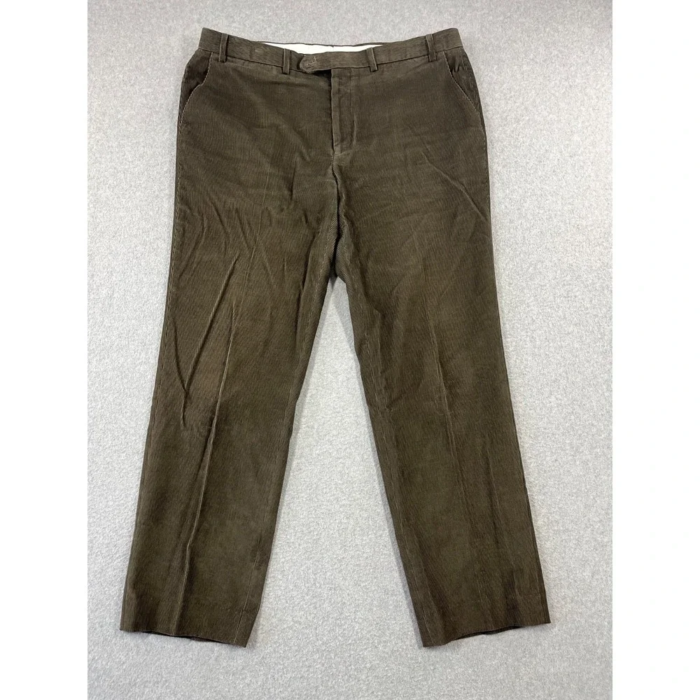 Lauren Ralph Lauren Corduroy Pants Mens 38x32 Green Baggy Straight Leg